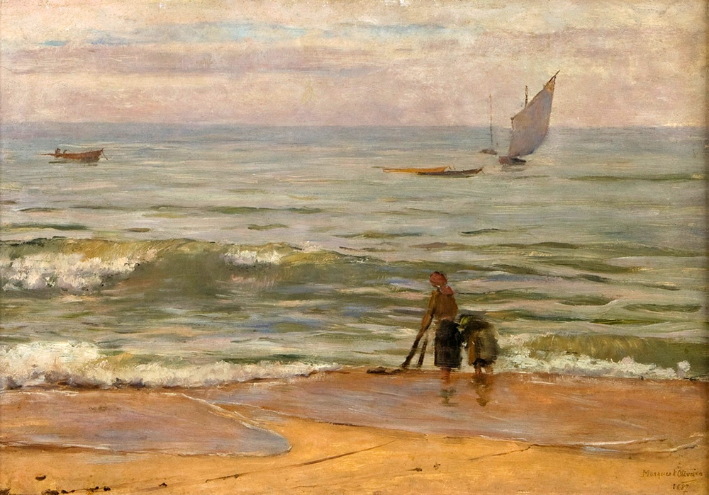 beach with figures